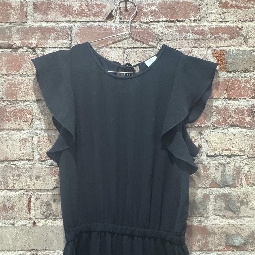 Wilfred Fleurette Ruffle Wide Leg Jumpsuit Black Japanese Crepe Size‎ Small - Picture 8 of 11